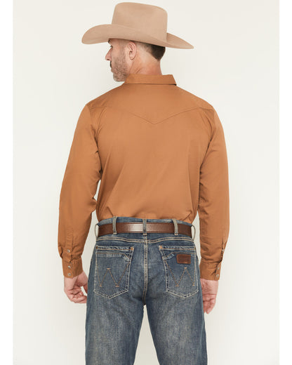 Men's Treadstone Solid Long Sleeve Snap Western Shirt - Tal Camel