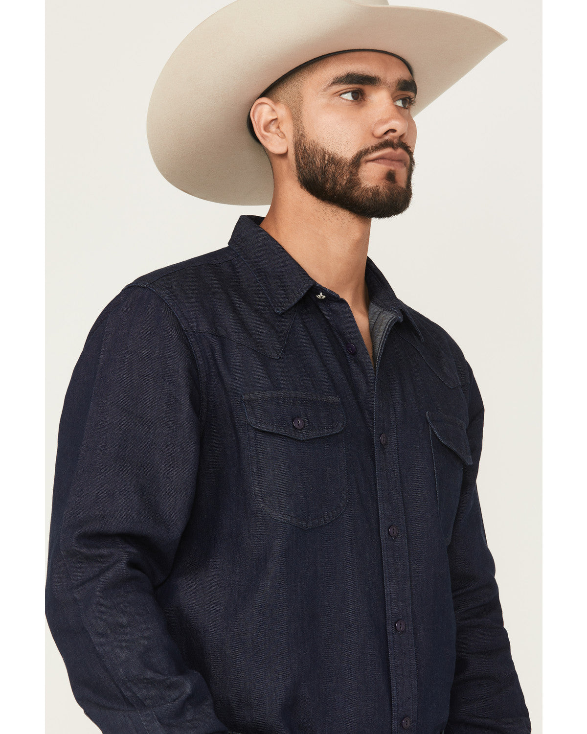 Black 1978® Men's Mamba Dark Wash Denim Long Sleeve Button- Dark Wash