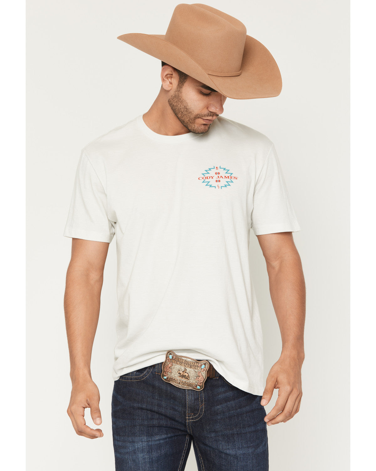 Men's Southwestern Sunset Short Sleeve Graphic T-Shirt Natural