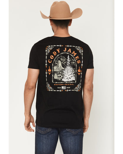 Men's Agave Desert Short Sleeve Graphic T-Shirt Black