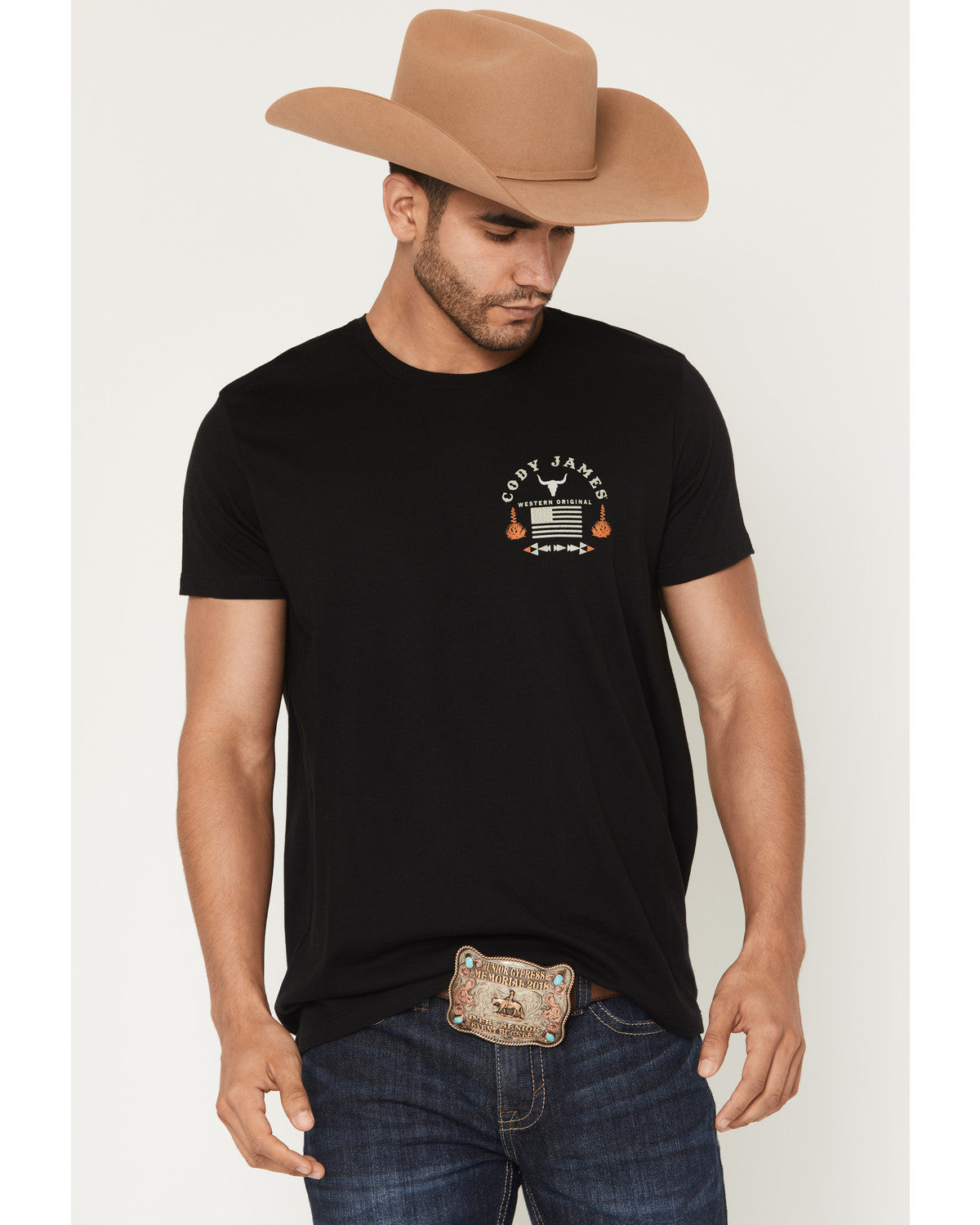 Men's Agave Desert Short Sleeve Graphic T-Shirt Black