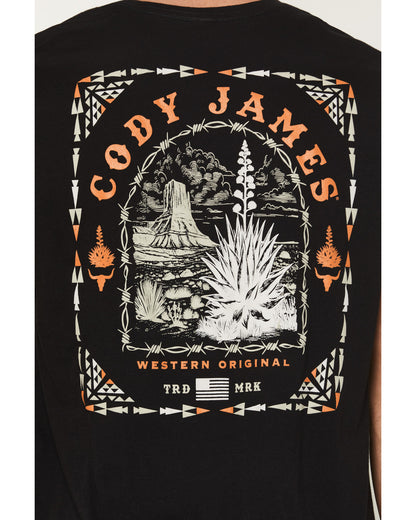 Men's Agave Desert Short Sleeve Graphic T-Shirt Black