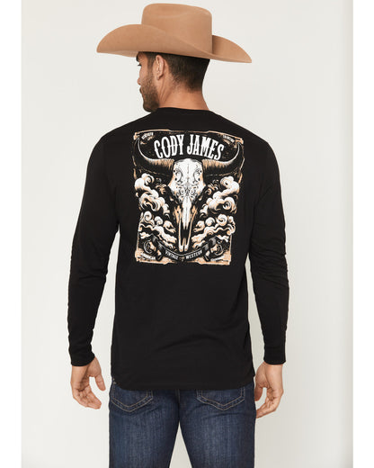 Men's Steerhead Long Sleeve Graphic T-Shirt Black