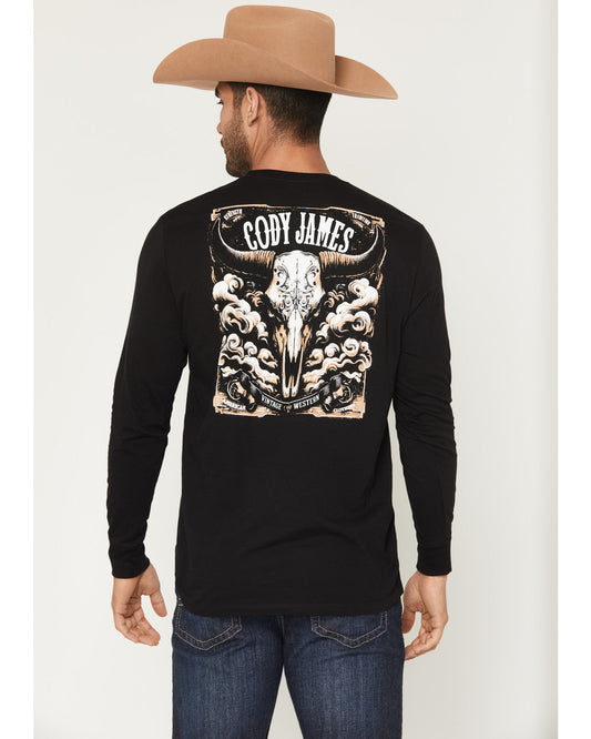 Men's Steerhead Long Sleeve Graphic T-Shirt Black