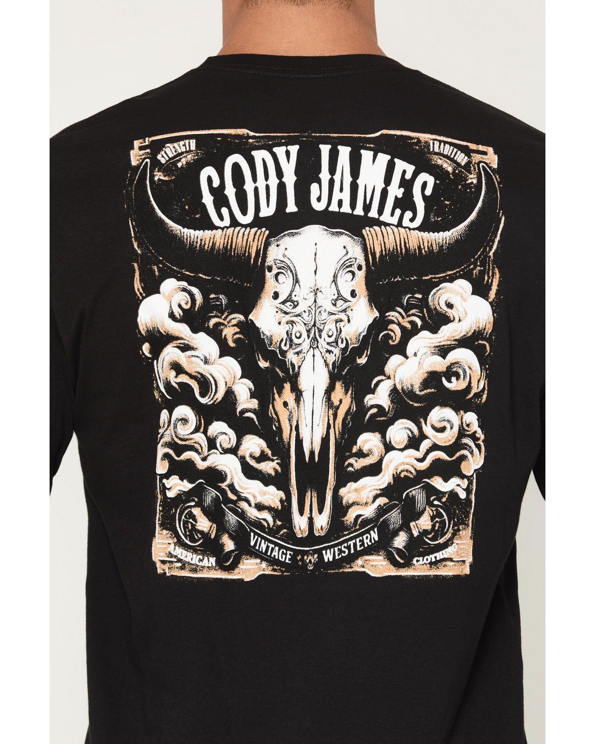 Men's Steerhead Long Sleeve Graphic T-Shirt Black