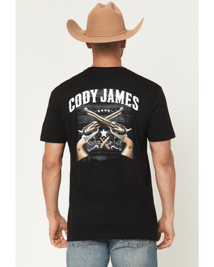 Men's Cross Guns Short Sleeve Graphic T-Shirt Black