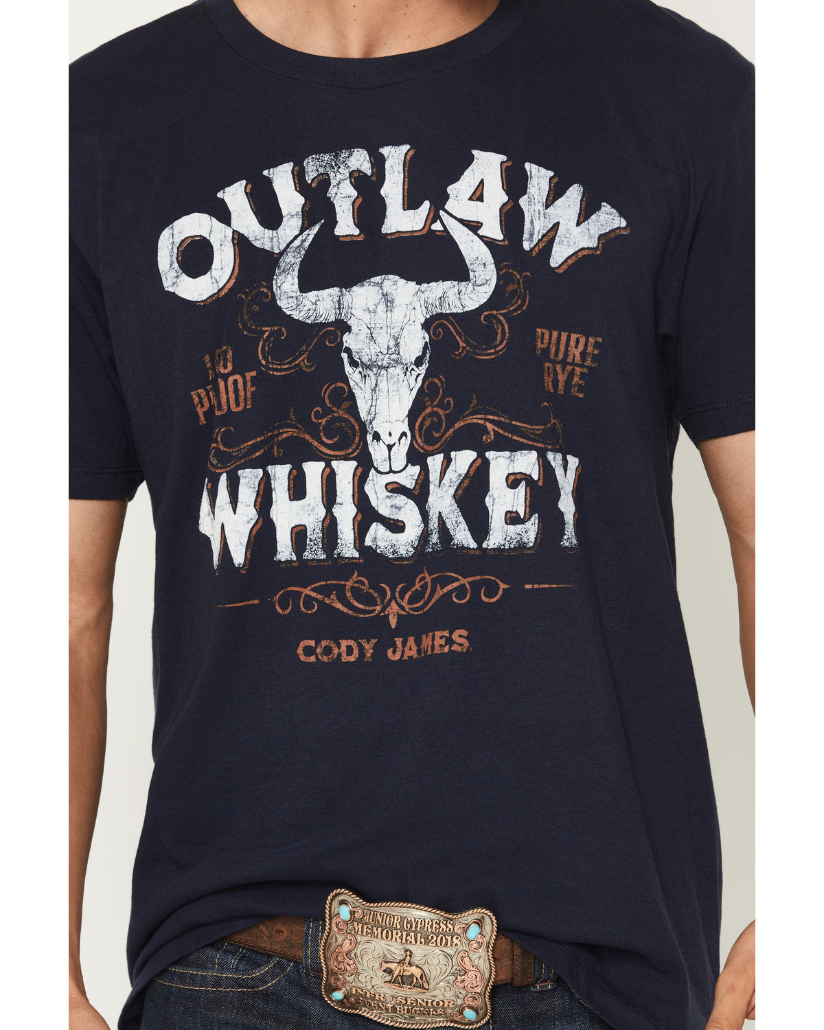 Men's 100 Proof Short Sleeve Graphic T-Shirt Navy