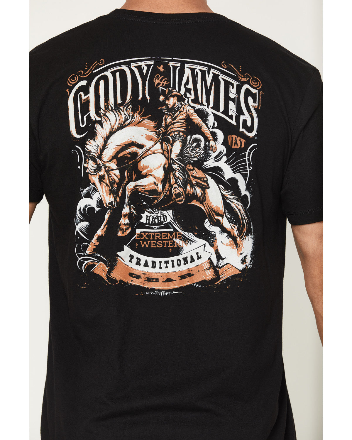 Men's Extreme Western Short Sleeve Graphic T-Shirt Black