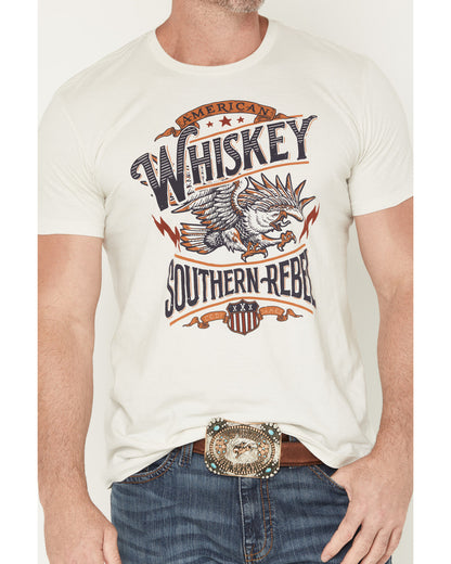 Men's American Whiskey Short Sleeve Graphic T-Shirt Cream