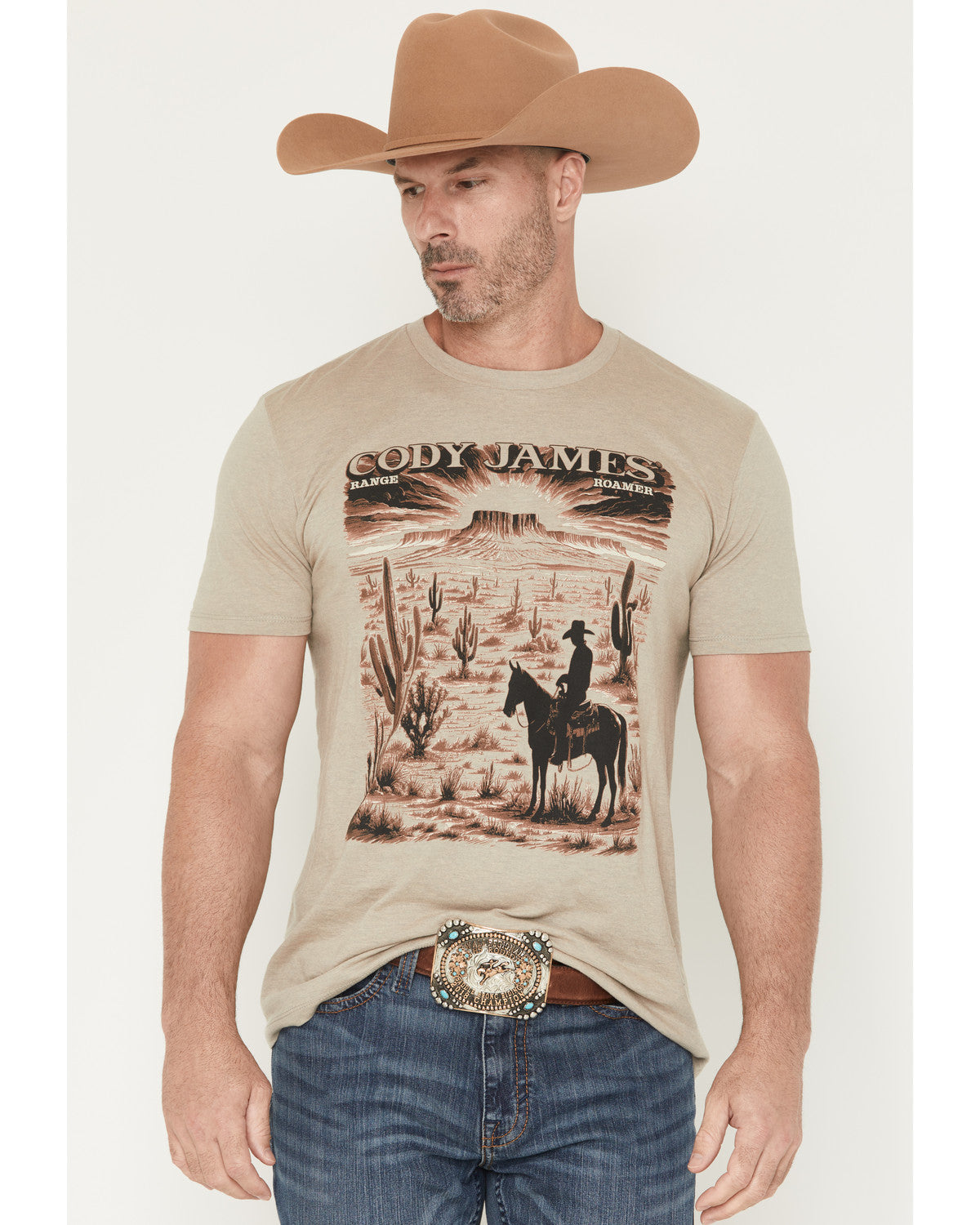 Men's Range Rider Short Sleeve Graphic T-Shirt Sand