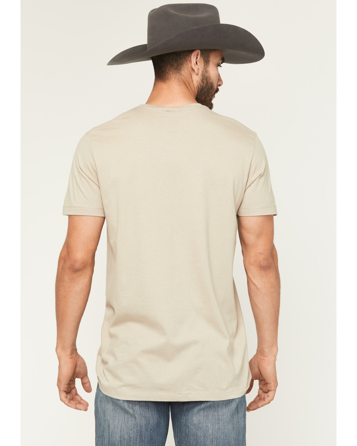 Men's Strong And Brave Short Sleeve Graphic T-Shirt Tan