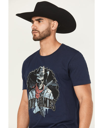 Men's Posse Gunslinger Short Sleeve Graphic T-Shirt Navy