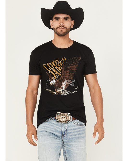 Men's Guns Blazin Short Sleeve Graphic T-Shirt Black