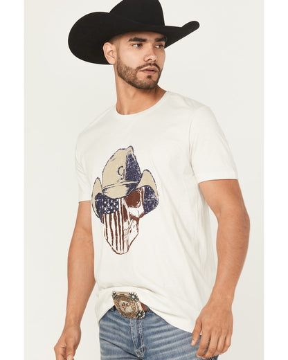Men's Best Friend Americana Skull Short Sleeve Graphic T-Sh Cream