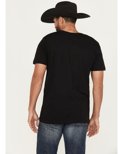 Men's Denim Patch Logo Short Sleeve Graphic Tee Black