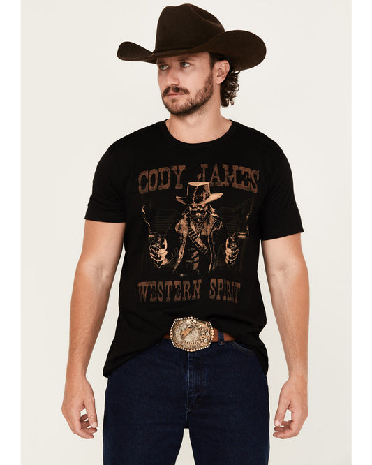 Men's Ghost Gunslinger Short Sleeve Graphic T-Shirt Black