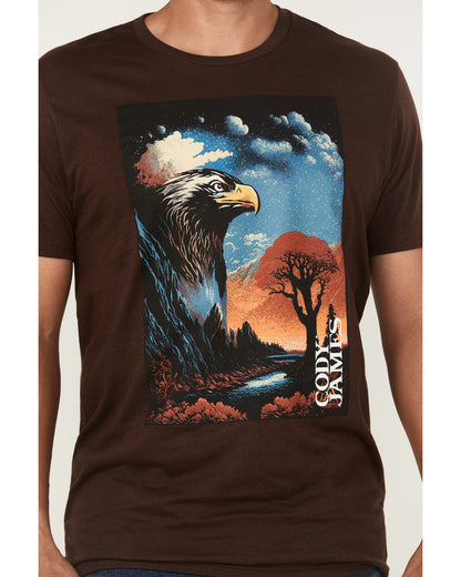 Men's Lookout Eagle Short Sleeve Graphic T-Shirt Dark Brown