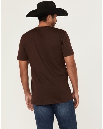 Men's Lookout Eagle Short Sleeve Graphic T-Shirt Dark Brown