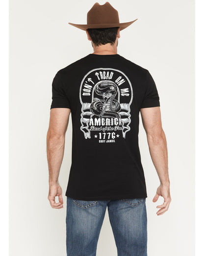 Men's Don't Tread On Me Short Sleeve Graphic T-Shirt Black