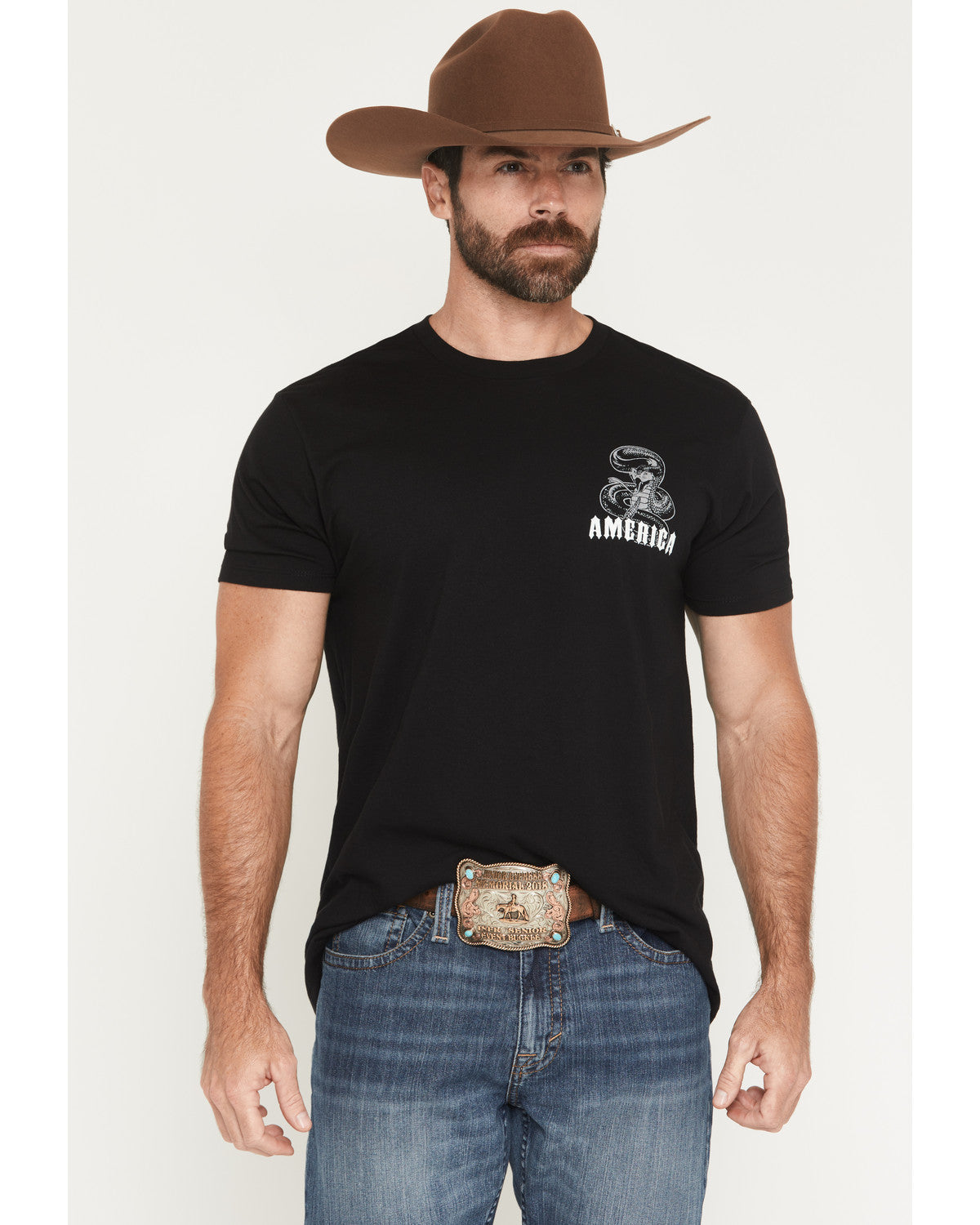 Men's Don't Tread On Me Short Sleeve Graphic T-Shirt Black