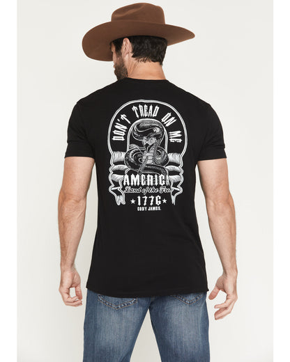 Men's Don't Tread On Me Short Sleeve Graphic T-Shirt Black