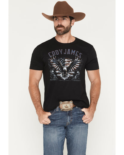 Men's Eagle Patriotic Short Sleeve Graphic T-Shirt Black