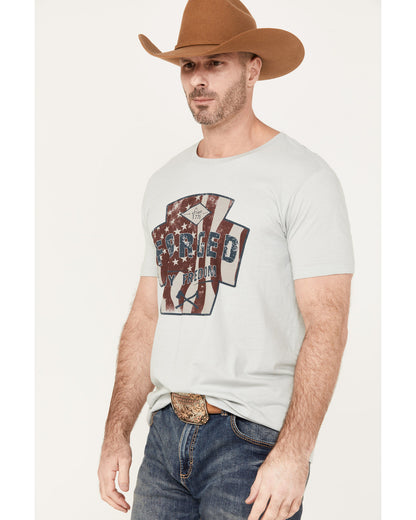 Men's Forged Short Sleeve Graphic T-Shirt Light Grey