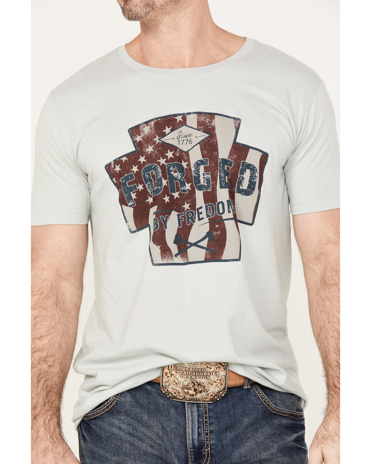 Men's Forged Short Sleeve Graphic T-Shirt Light Grey