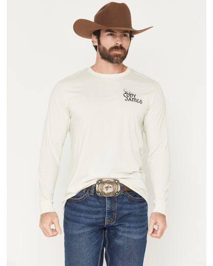 Men's Smoke Skeleton Long Sleeve Graphic T-Shirt Natural