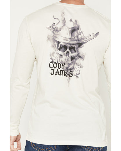 Men's Smoke Skeleton Long Sleeve Graphic T-Shirt Natural