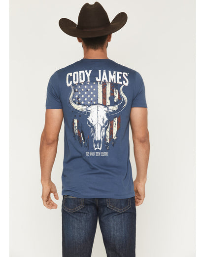 Men's American Steerhead Short Sleeve Graphic T-Shirt Blue