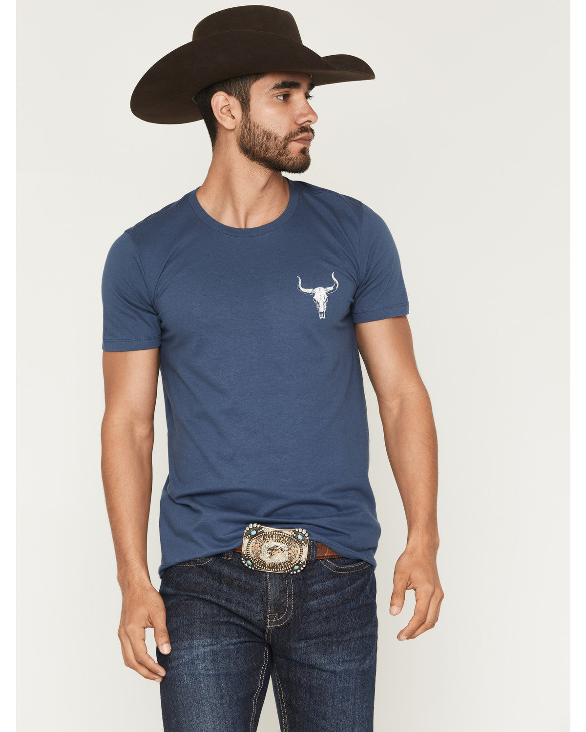 Men's American Steerhead Short Sleeve Graphic T-Shirt Blue