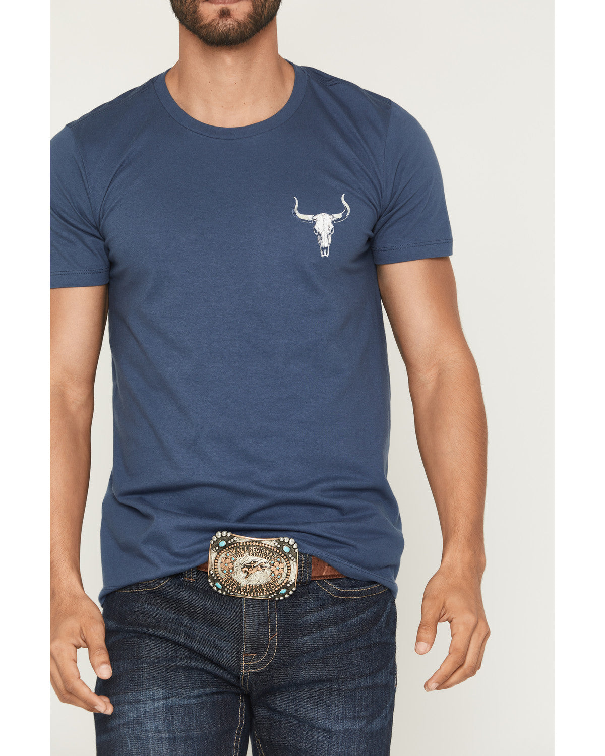 Men's American Steerhead Short Sleeve Graphic T-Shirt Blue