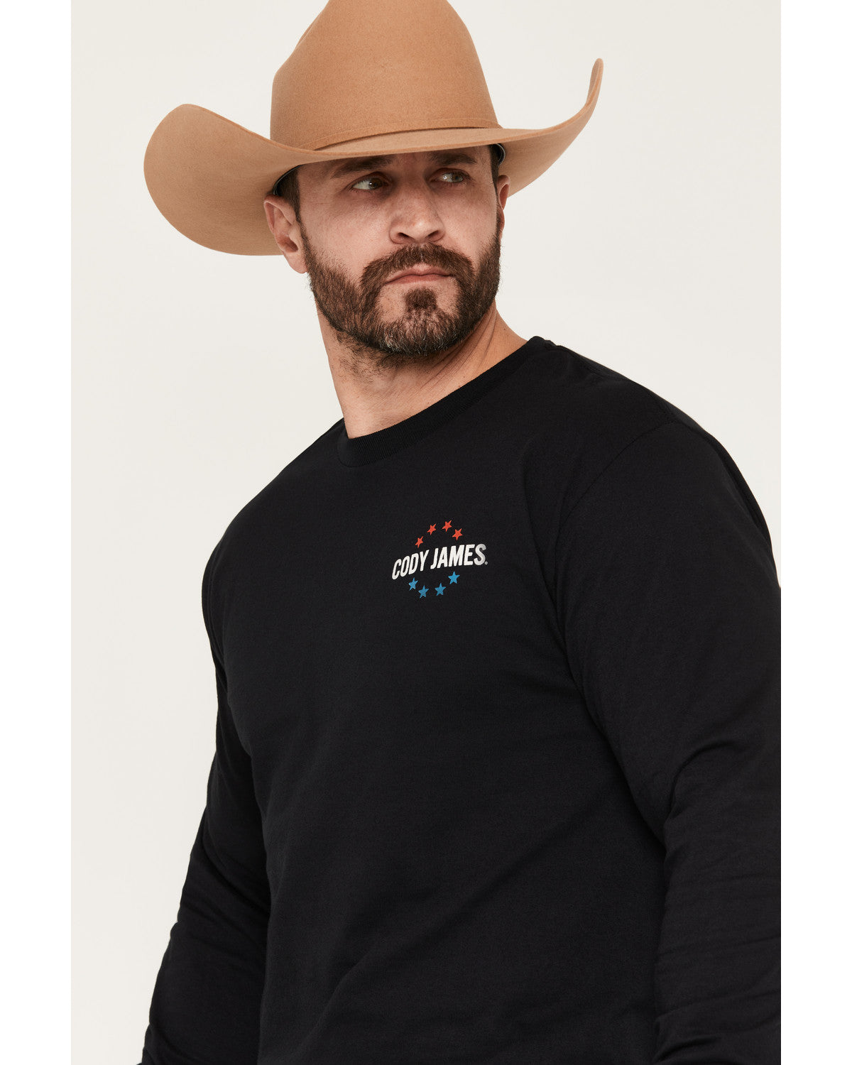 Men's American Legend Long Sleeve Graphic T-Shirt Black