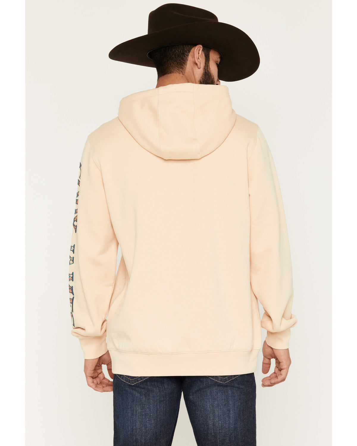Men's Origin Logo Embroidered Hooded Sweatshirt Tan