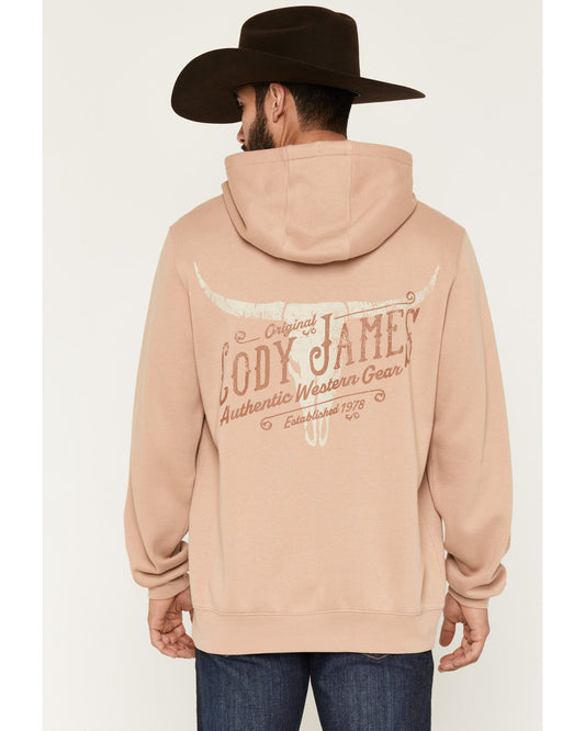 Men's Longhorn Graphic Hooded Sweatshirt Tan