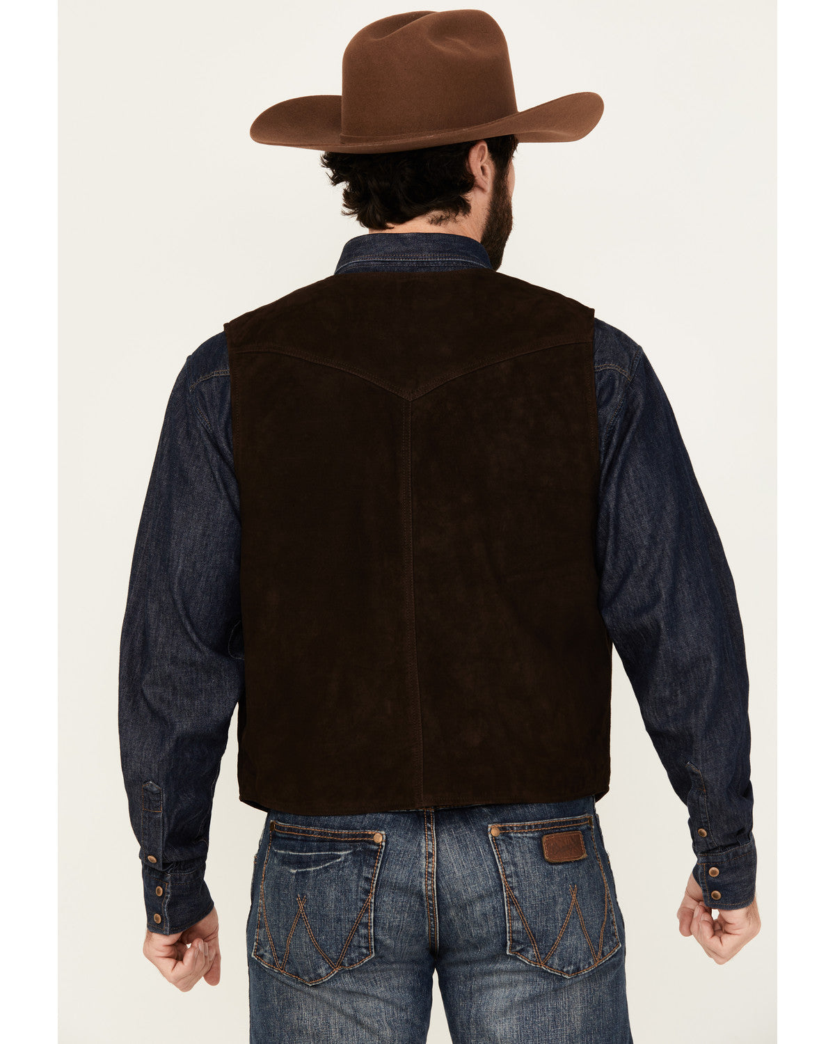 Men's Angus 2.0 Suede Snap Vest Brown
