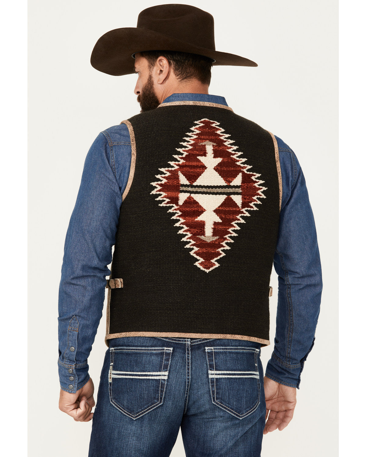 Men's White Buffalo Suede Vest Tan