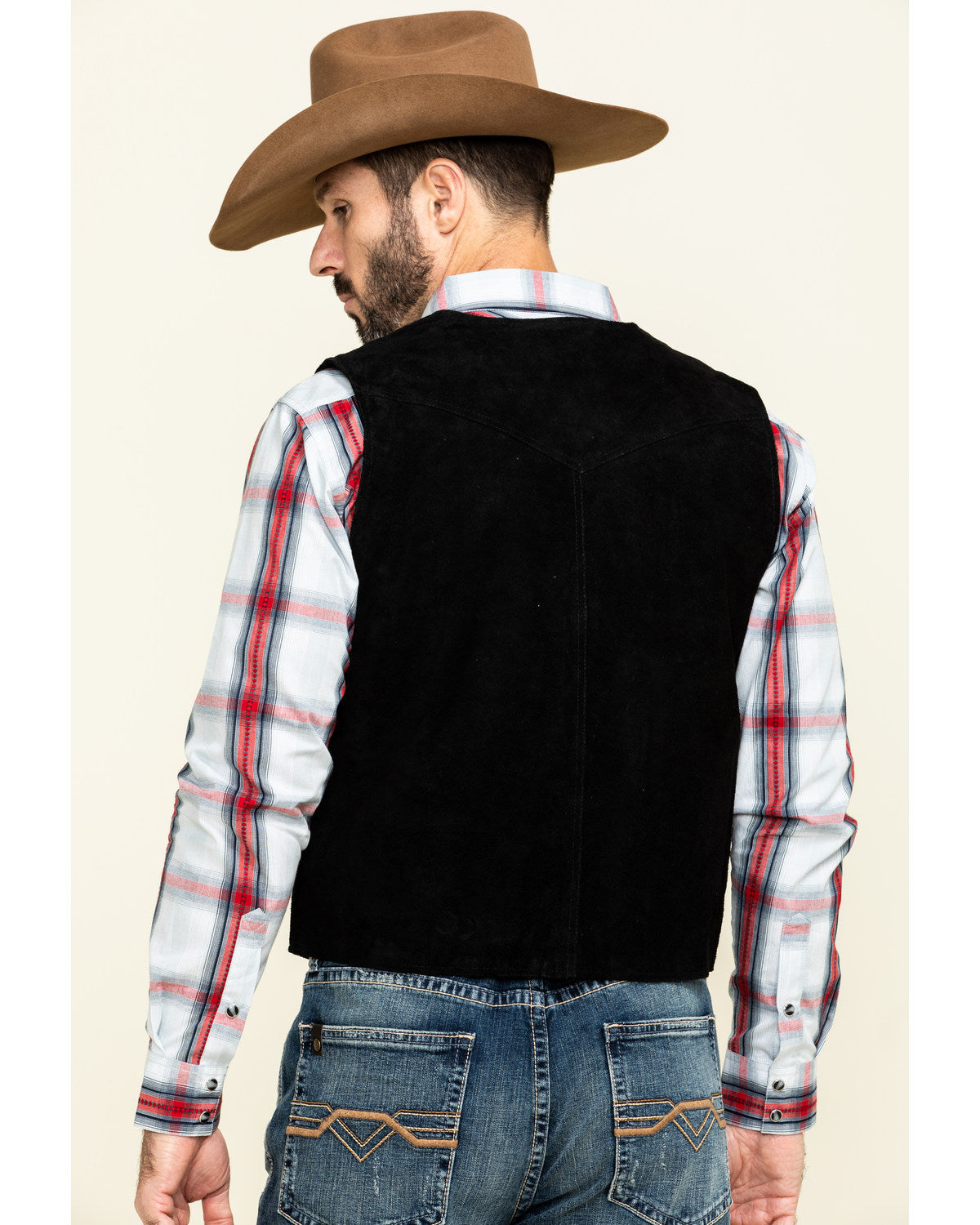 Men's Angus Suede Vest Black