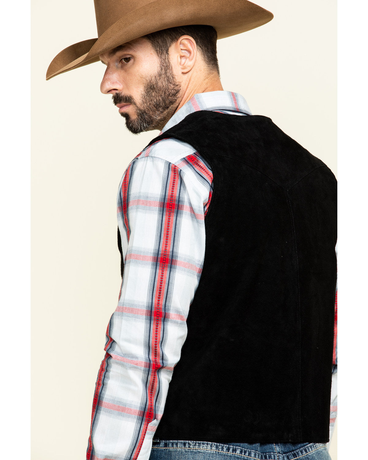 Men's Angus Suede Vest Black