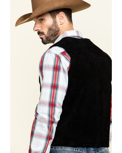 Men's Angus Suede Vest Black