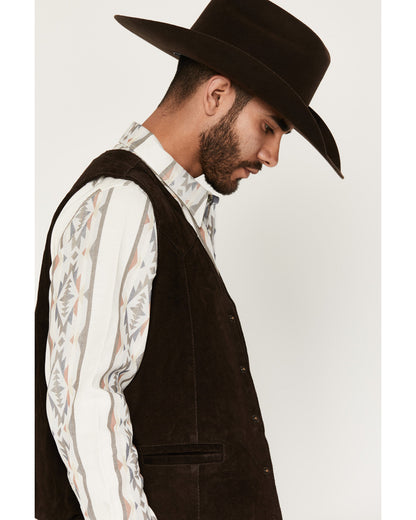 Men's Angus Suede Vest Brown