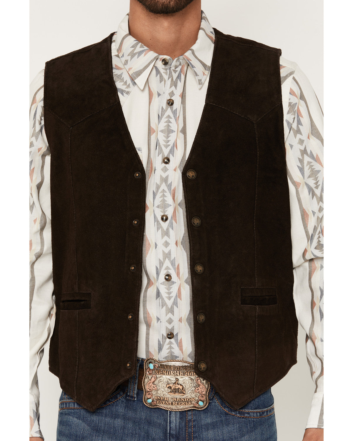 Men's Angus Suede Vest Brown