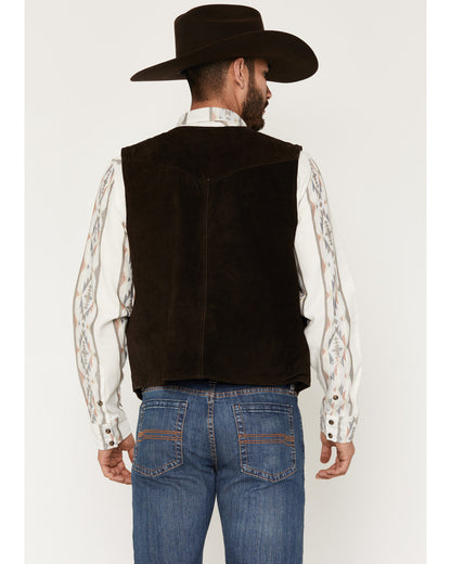Men's Angus Suede Vest Brown