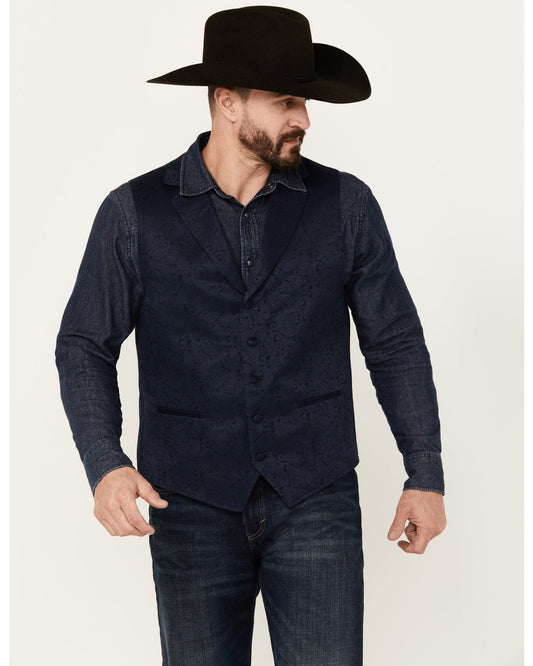 Men's Nashville Paisley Print Vest Navy