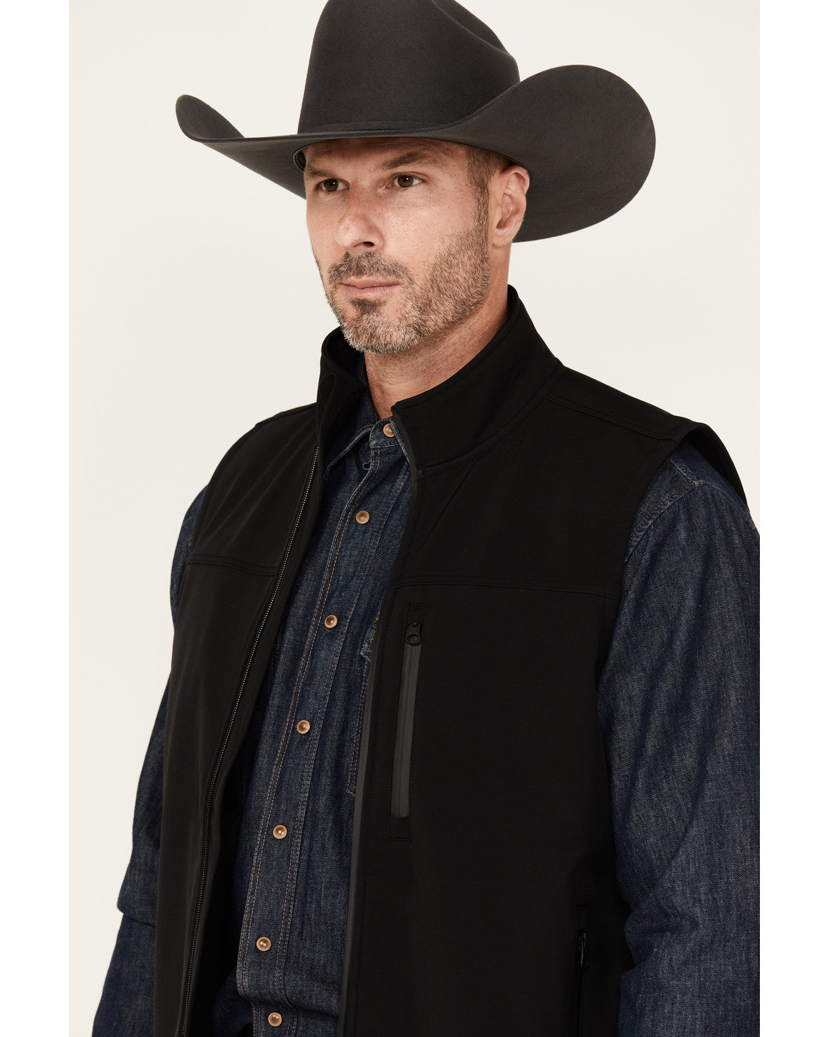 Men's Estacado Concealed Carry Softshell Vest - Tall Black