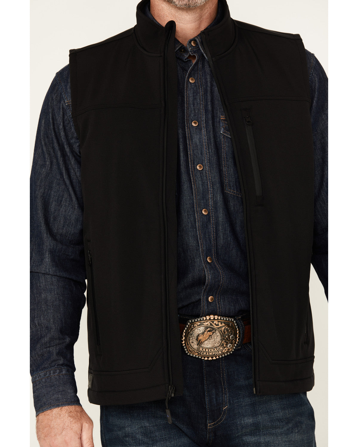 Men's Estacado Concealed Carry Softshell Vest - Big Black