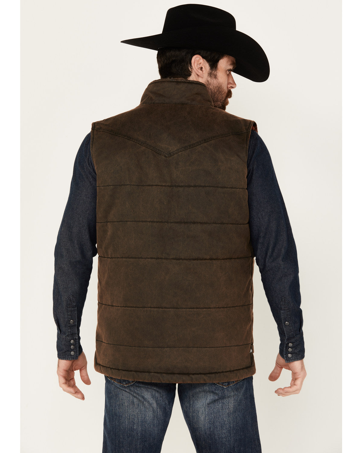 Men's Oil Slick Snap Vest - Big Brown
