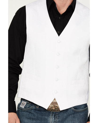 Men's Austin Paisley Vest White