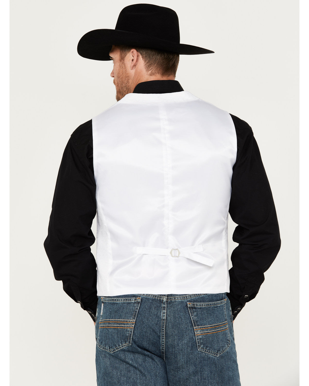 Men's Austin Paisley Vest White